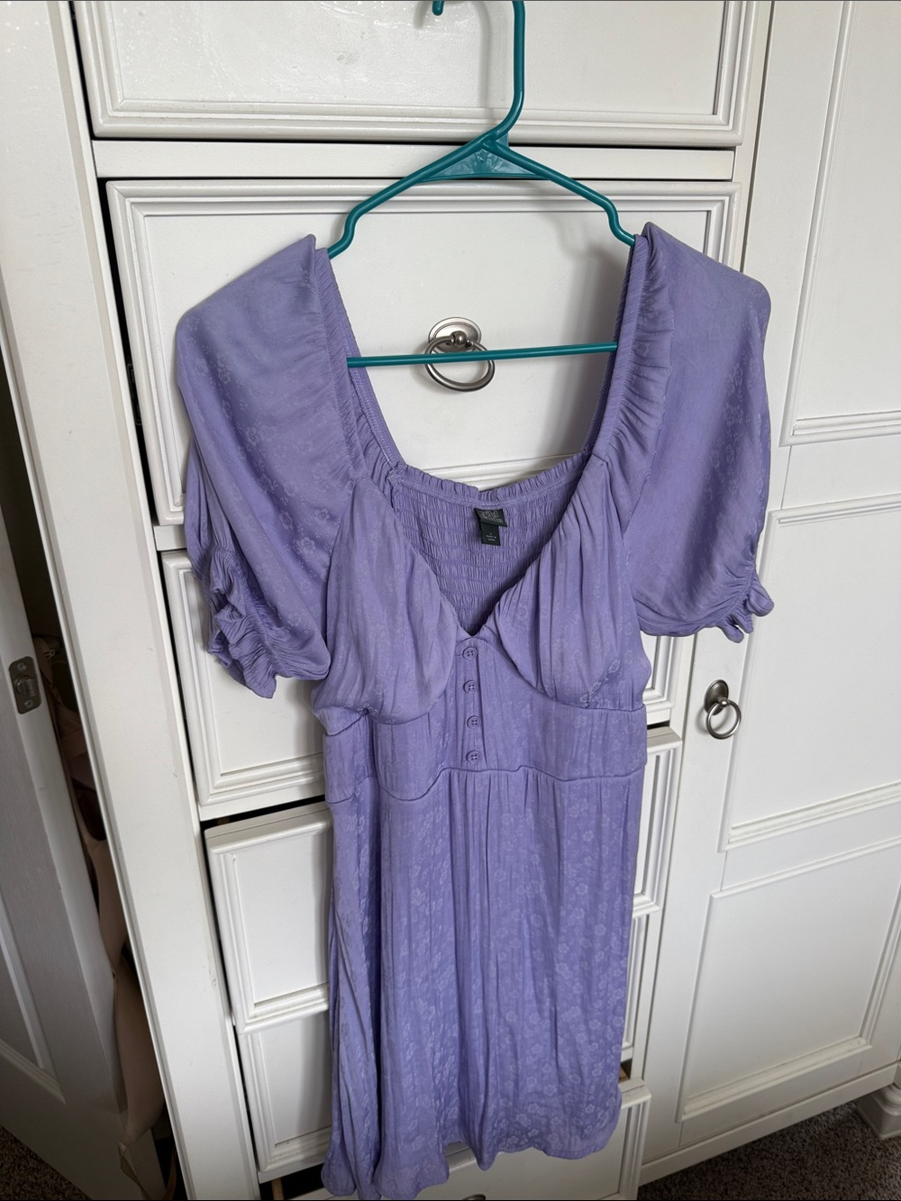 wild fable Lilac Puff-Sleeve Mini Dress